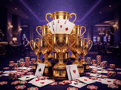 Luxury digital casino interface with gold accents